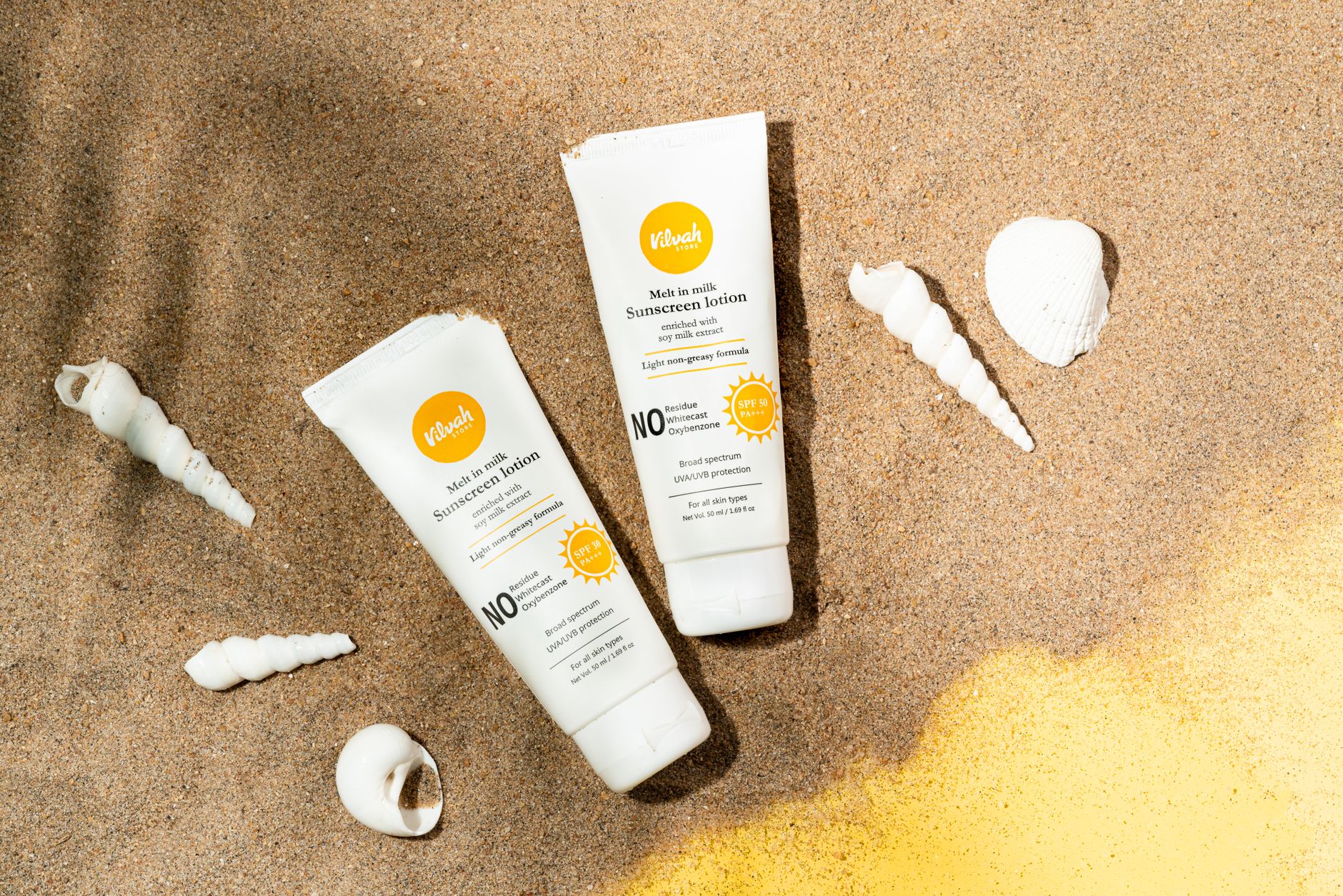 Texture of body sunscreen for sensitive skin
